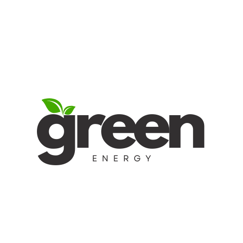Black and Green Typographical Green Energy Logo