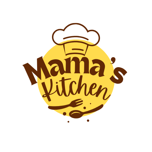 Yellow and Brown Kitchen Food Logo
